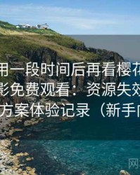 连续使用一段时间后再看樱花影院电视剧电影免费观看：资源失效时的替代方案体验记录（新手向）