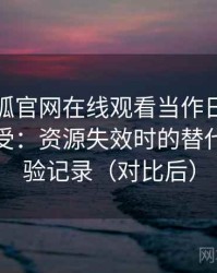 把茶杯狐官网在线观看当作日常工具后的感受：资源失效时的替代方案体验记录（对比后）