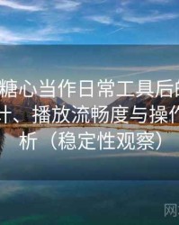 把天美糖心当作日常工具后的感受：界面设计、播放流畅度与操作习惯分析（稳定性观察）