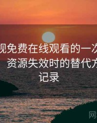 人人影视免费在线观看的一次真实使用体验：资源失效时的替代方案体验记录