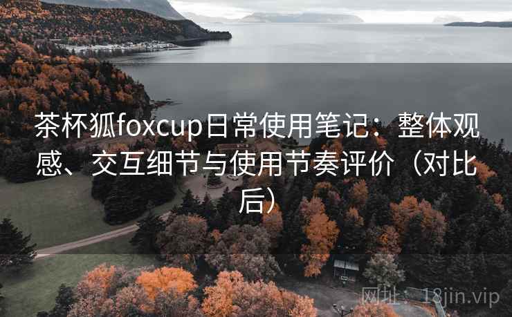 茶杯狐foxcup日常使用笔记:整体观感、交互细节与使用节奏评价(对比后) 茶杯狐foxcup日常使用笔记:整体观感、交互细节与使用节奏评价(对比后)