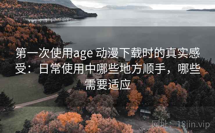 第一次使用age 动漫下载时的真实感受：日常使用中哪些地方顺手，哪些需要适应