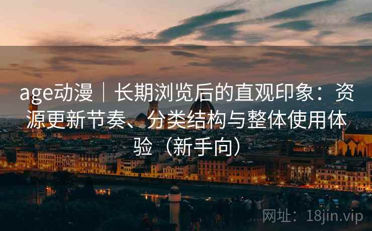 age动漫｜长期浏览后的直观印象：资源更新节奏、分类结构与整体使用体验（新手向）