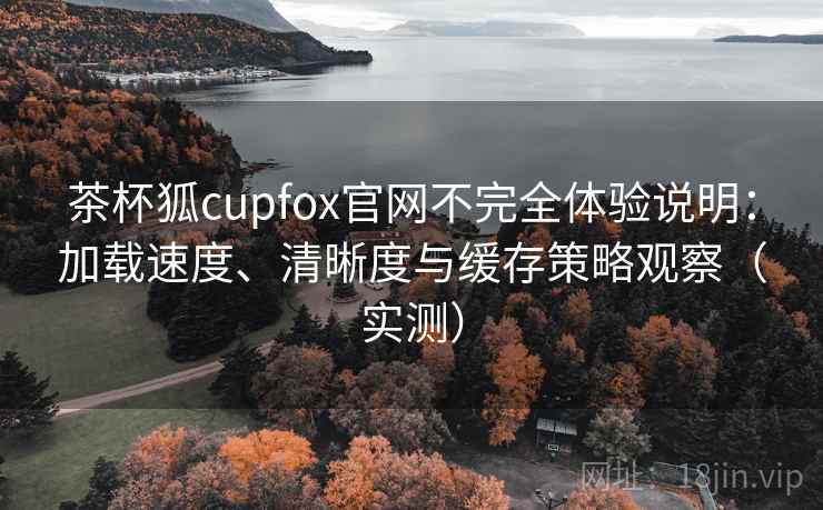 茶杯狐cupfox官网不完全体验说明:加载速度、清晰度与缓存策略观察(实测) 茶杯狐cupfox官网不完全体验说明:加载速度、清晰度与缓存策略观察(实测)